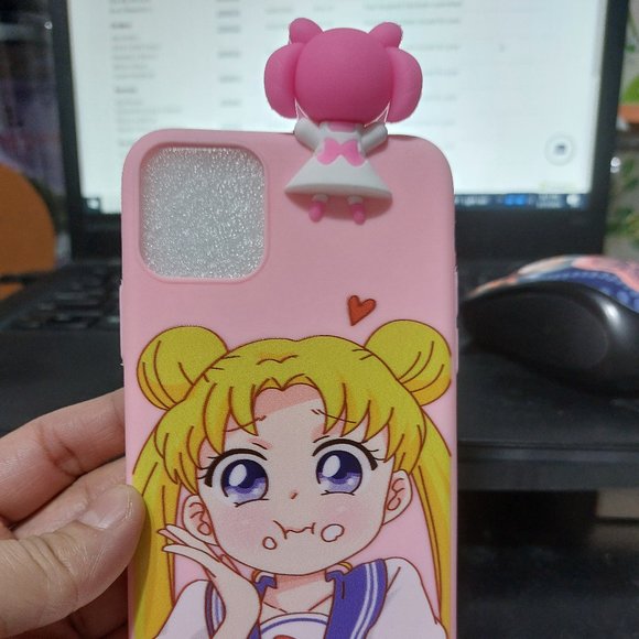 Sailor Moon Phone Case Cover With Phone Grip Super Cute Eating Yummy Dessert - Picture 2 of 15